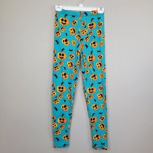 Happy‎ Jack-o-lanterns and Bats Polyester Spandex Leggings One Size Fits All